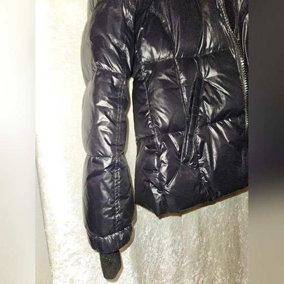 PARKA Sam New York S13 Navy Goose Down Fur Hood Size XS - Picture 2 of 11